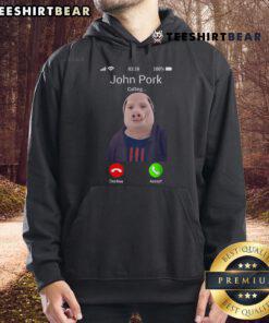 Official John Pork Is Calling joke meme hoodie featuring a vibrant design and playful graphics for meme enthusiasts.