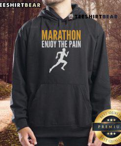 Alt Text: Official Marathon Enjoy The Pain hoodie for half marathon runners, showcasing a stylish design for marathon enthusiasts.
