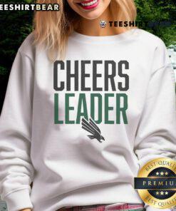 Alt Text: Official North Texas Mean Green Cheer Leader Sweatshirt in green, perfect for showing team spirit at games.