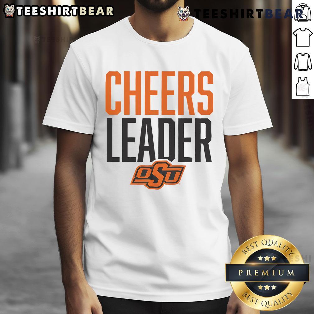 Official Oklahoma State Cowboys Cheers Leader T-Shirt featuring bold team graphics for fans and supporters.