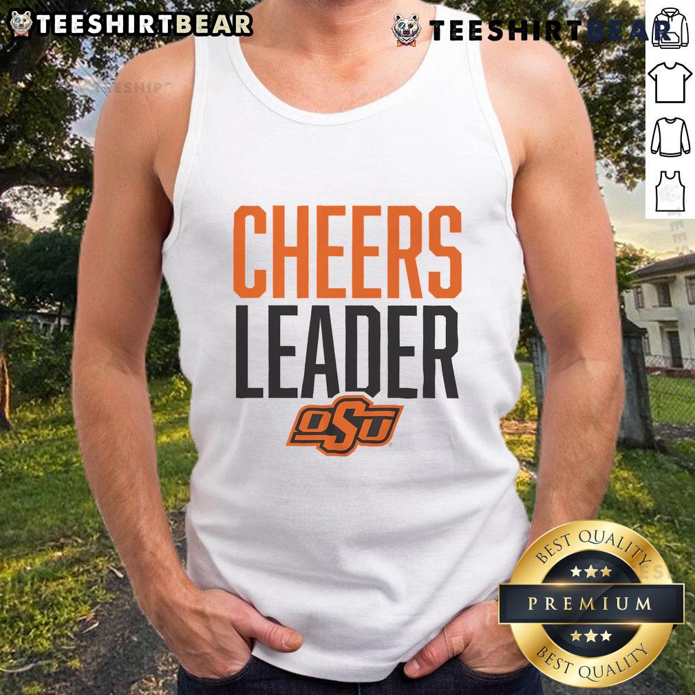 Official Oklahoma State Cowboys Cheers Leader Tank Top featuring team colors and logo for spirited game day attire.