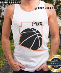 Official Phoenix PHX Basketball Valley Tank Top featuring vibrant team colors and logo for fans and athletes.