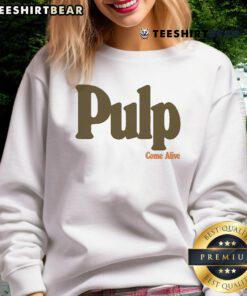 Official Pulp Come Alive Logo Sweatshirt featuring a vibrant design and comfortable fit for fans of the band.