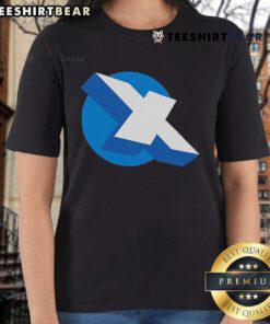 Official Retro X logo on a stylish 2025 ladies tee, perfect for retro fashion enthusiasts.