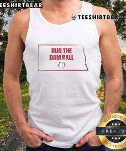 Official Run The Damn Ball Minot State Beavers tank top featuring team logo and vibrant design for fans.