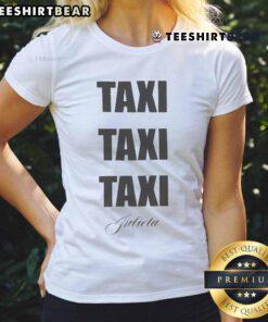 Official Sabrina Carpenter Taxi Taxi Taxi Julieta Ladies Tee design featuring vibrant graphics and stylish fit.