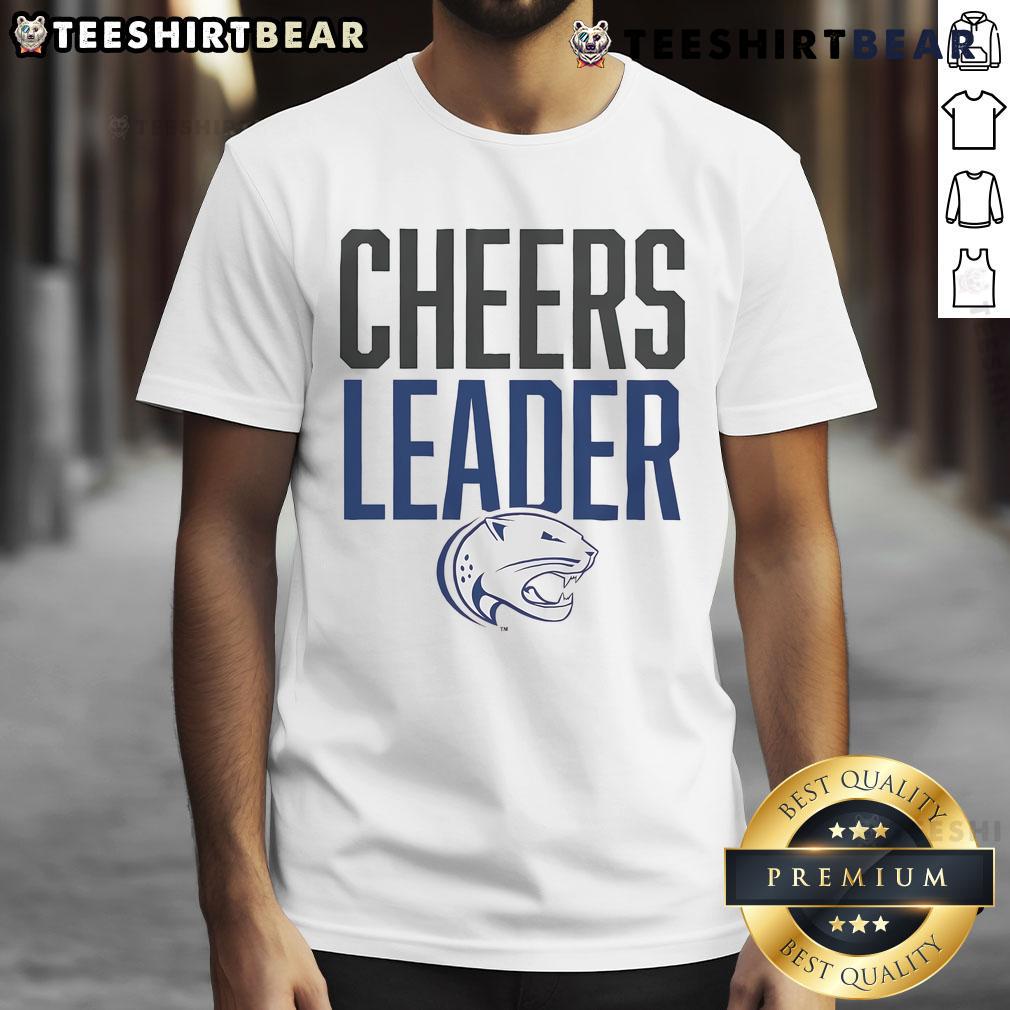 Official South Alabama Jaguars Cheers Leader T-Shirt featuring vibrant team colors and logo for enthusiastic fans.