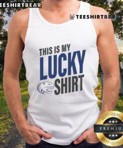 Alt Text: Official South Alabama Jaguars This Is My Lucky Tank Top featuring vibrant team colors and logo, perfect for fans.