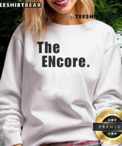 Official The Encore Sweatshirt in navy blue, showcasing stylish design and comfortable fit for casual wear.
