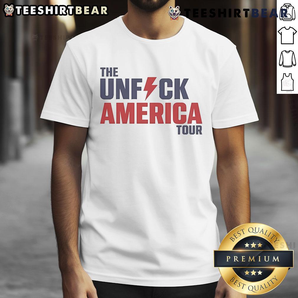 Official The Unfck America Tour T-Shirt featuring bold graphics and a stylish design for fans of the tour.