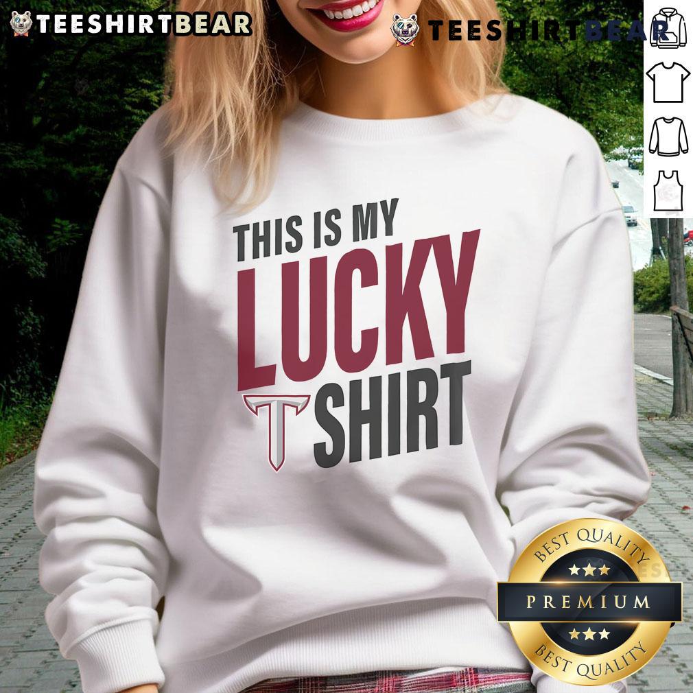 Alt Text: Official Troy Trojans This Is My Lucky Sweatshirt showcasing team spirit and style for fans of the Troy Trojans.