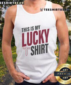 Official Troy Trojans This Is My Lucky Tank Top featuring bold team colors and logo, perfect for game day.