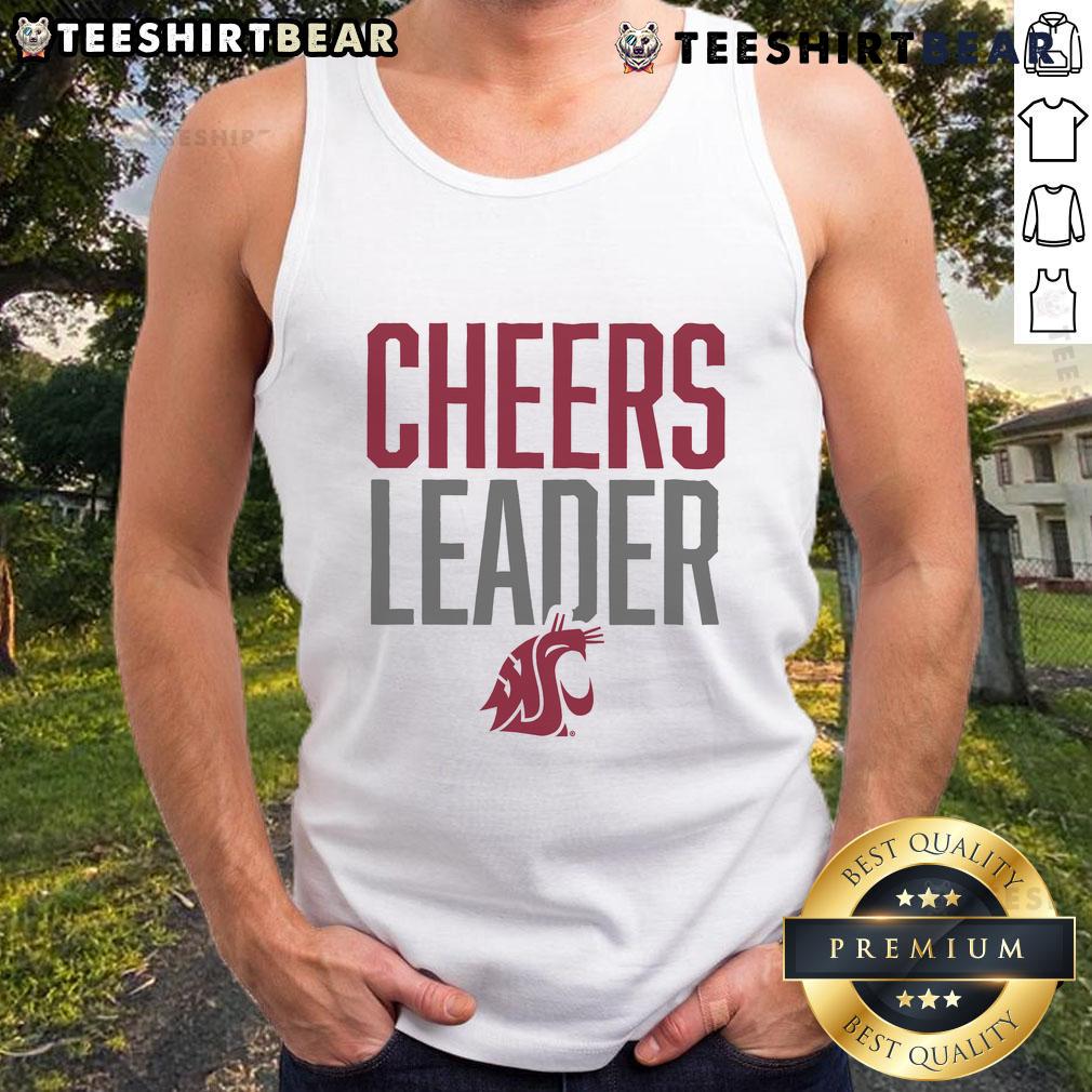 Official Washington State Cougars Cheers Leader Tank Top featuring school colors and logo for fans and athletes.