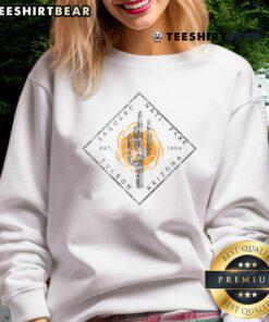 Vintage sweatshirt featuring Original Saguaro National Park cactus art from Tucson, Arizona, perfect for nature lovers.