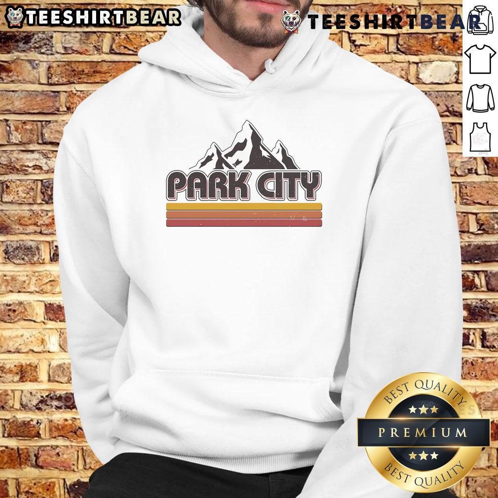 Alt Text: Premium Etro Vintage Park City Utah Mountain Logo Hoodie featuring a stylish design perfect for outdoor adventures.