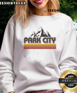 Alt Text: Premium Etro Vintage Park City Utah Mountain Logo Sweatshirt featuring a stylish design perfect for outdoor enthusiasts.