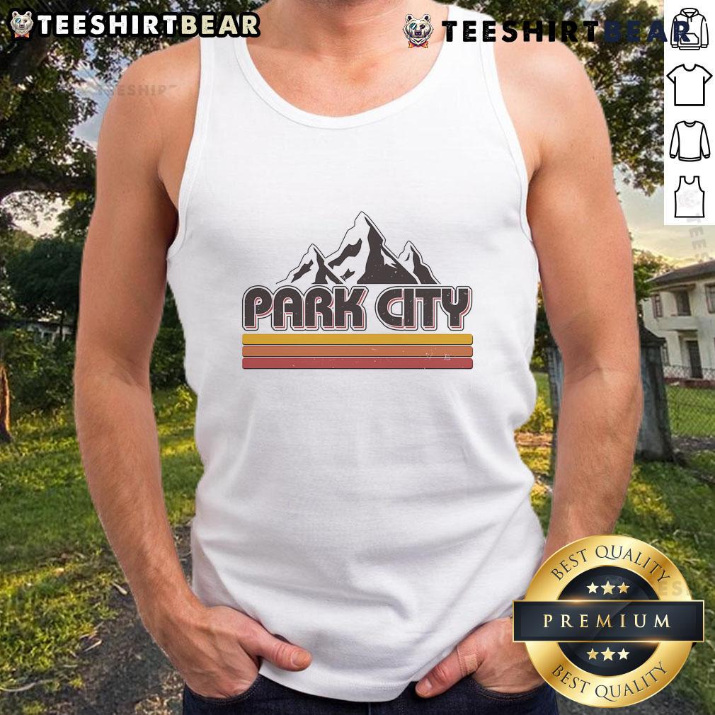 Premium Etro Vintage Park City Utah Mountain Logo Tank Top featuring a stylish graphic and comfortable fit.