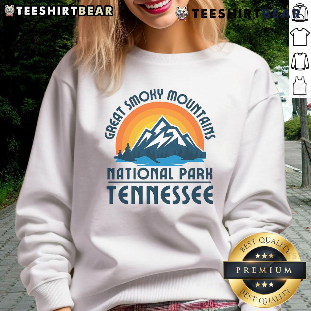 Premium Great Smoky Mountains National Park Tennessee sweatshirt featuring a scenic mountain design.