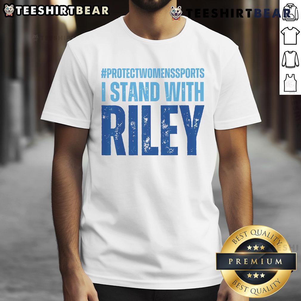 Premium I Stand With Riley Gaines Protect Sport T-Shirt featuring bold text and a stylish design for sports advocates.