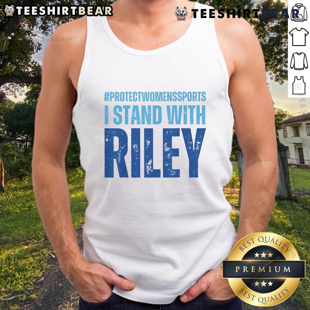 Alt Text: Premium I Stand With Riley Gaines Protect Sport Tank Top showcasing a stylish design for athletic supporters.