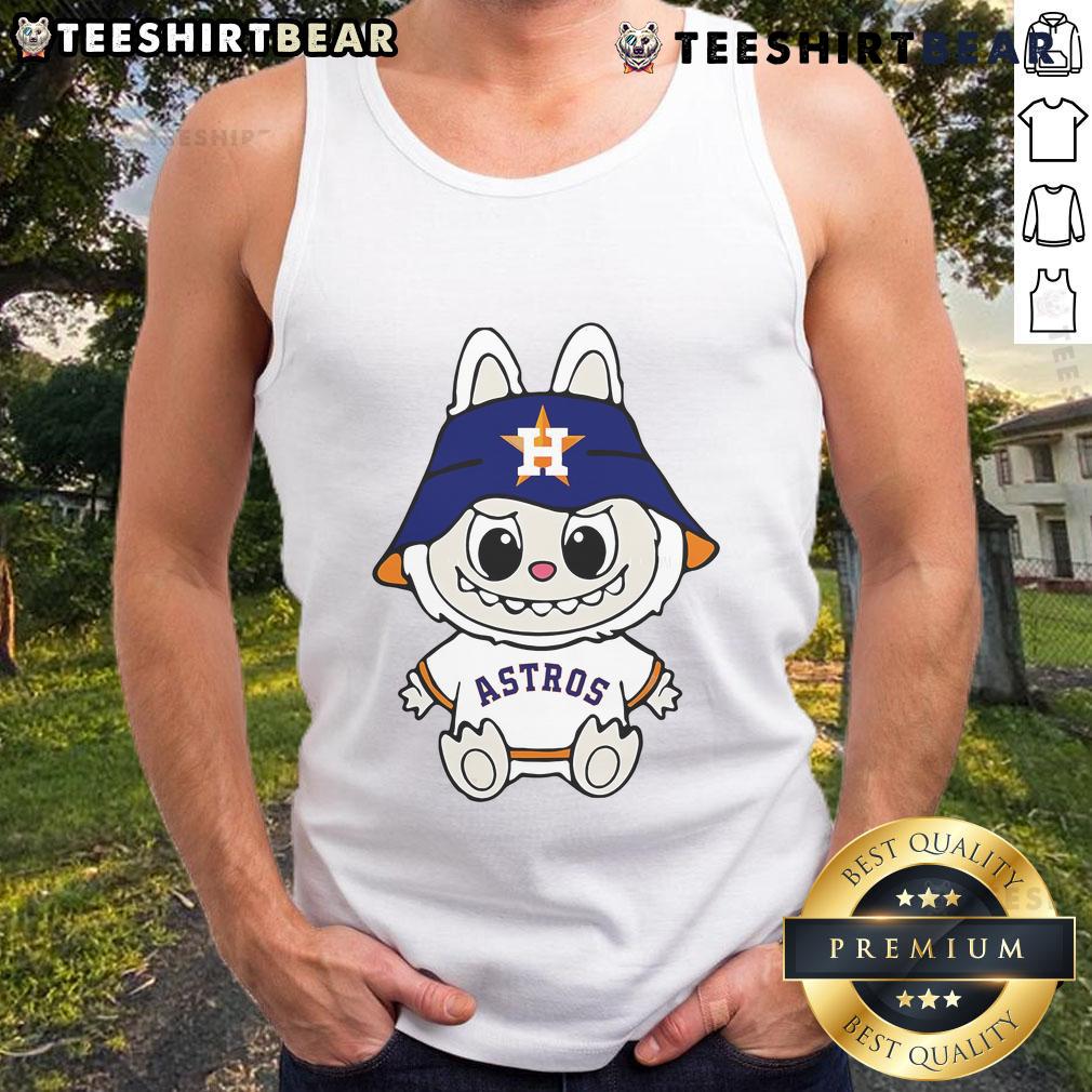 Alt Text: Premium Labubu Houston Astros tank top featuring vibrant team colors and logo, perfect for game day attire.