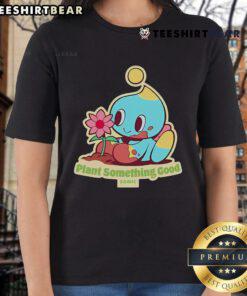 Alt Text: Premium Hedgehog Plant Tee for Earth Day featuring Sonic Chao design, perfect for eco-conscious fans.