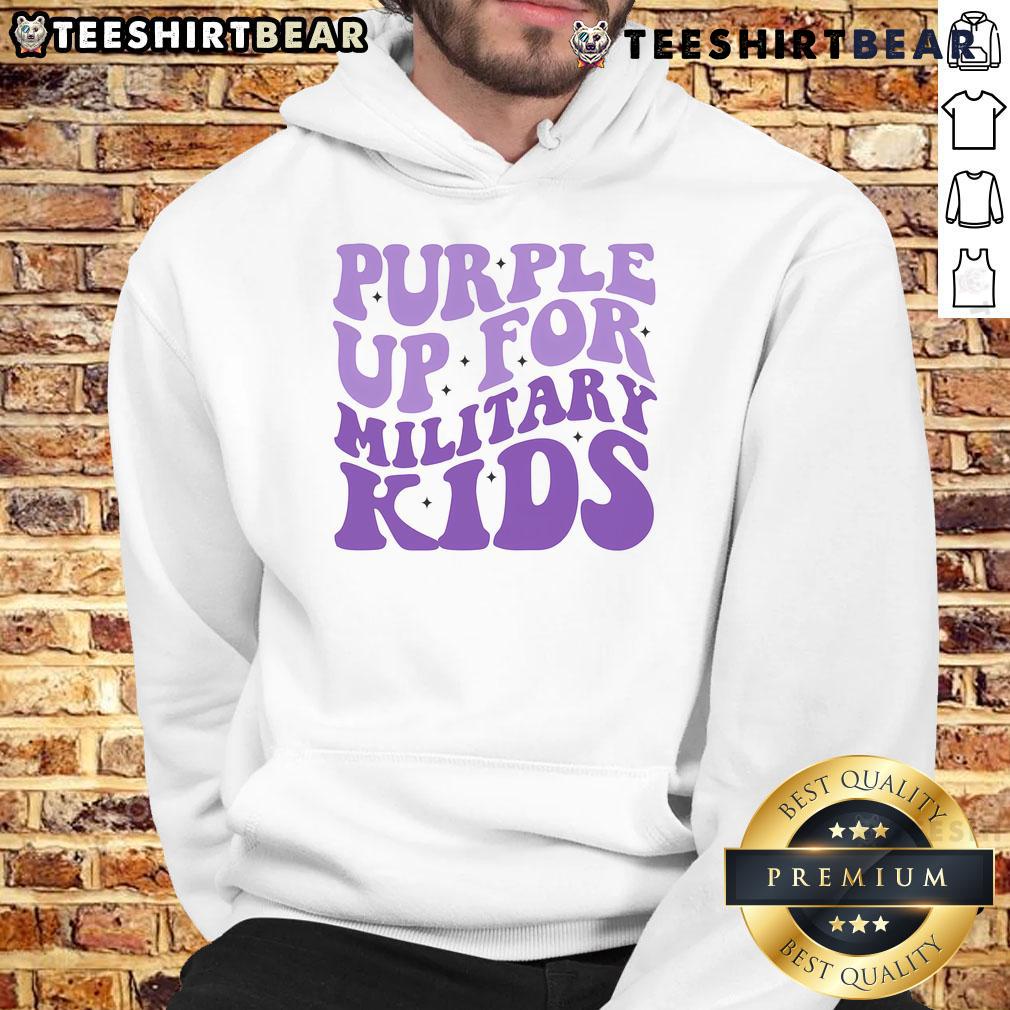 Pretty purple hoodie for military kids, featuring a stylish design and comfortable fit, perfect for casual wear.
