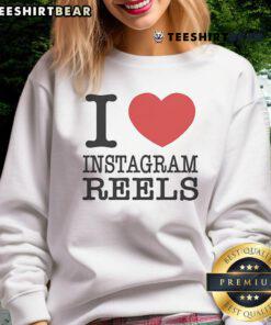 Pretty Tamir Omari I Love Instagram Reels sweatshirt in vibrant colors, perfect for social media enthusiasts.