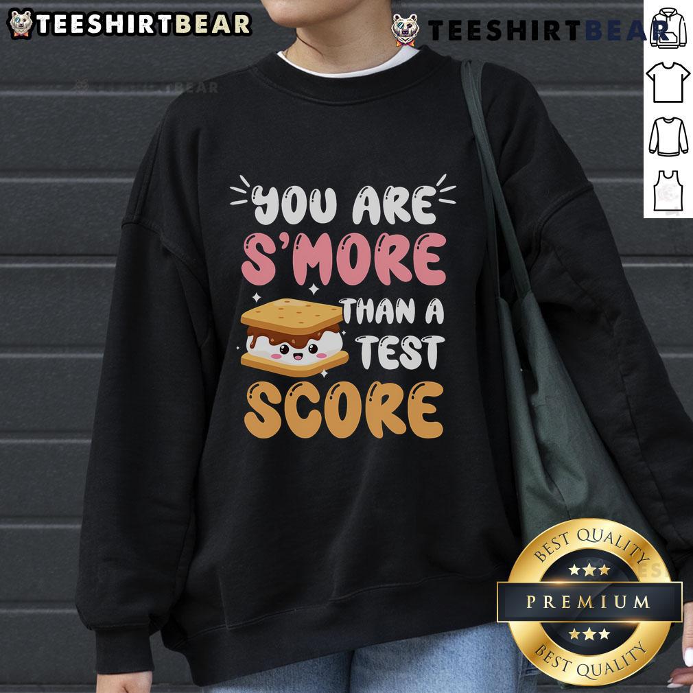 Pretty You Are More Than A Test Score Sweatshirt in vibrant colors, perfect for students celebrating academic achievements.