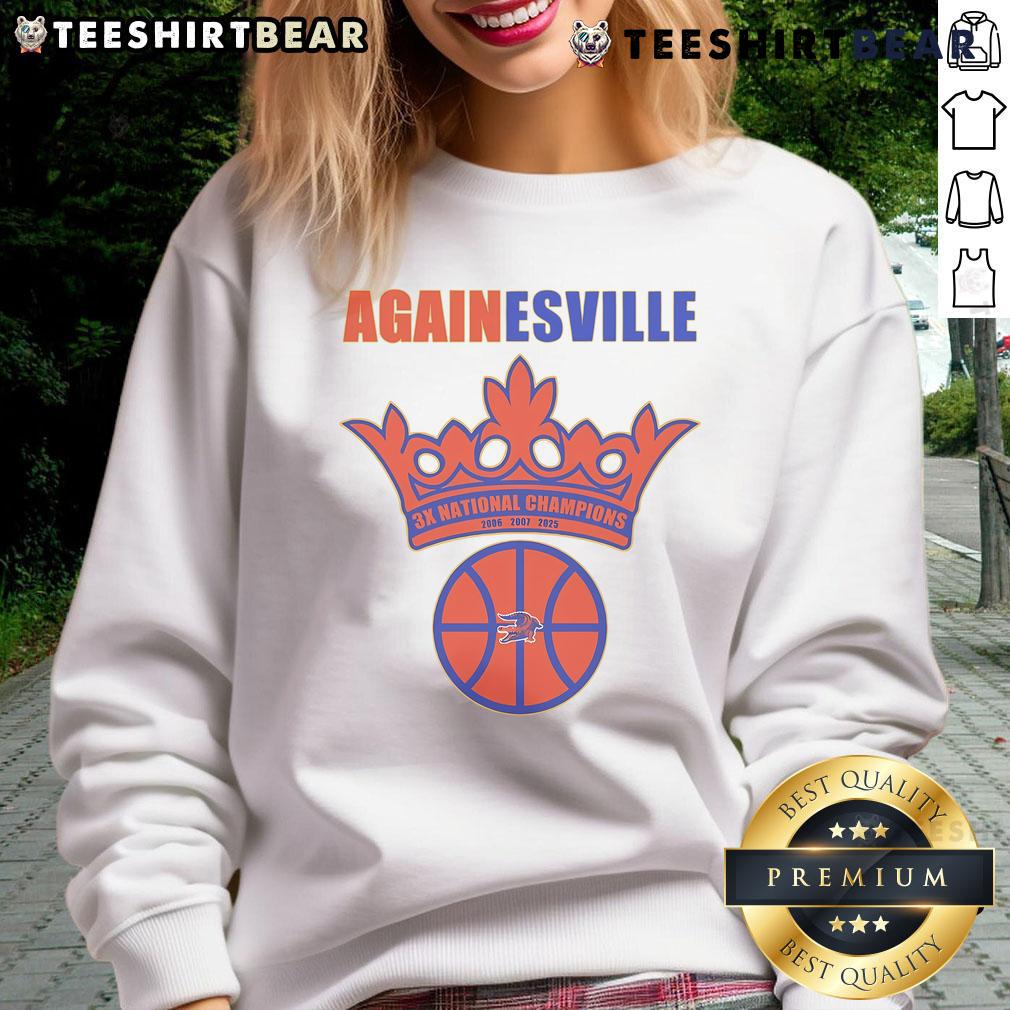 Top Gainesville 3x Championship Sweatshirt showcasing a stylish design for fans celebrating their team's success.