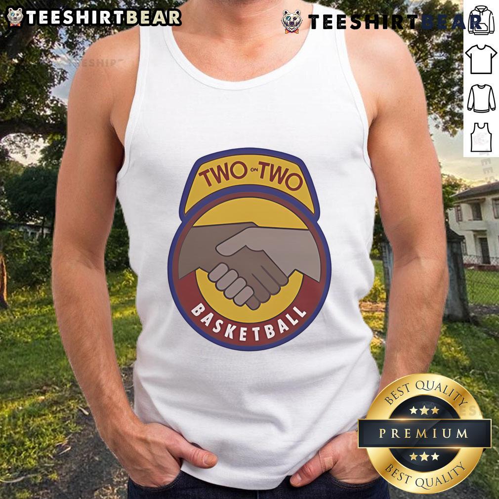 Top Cant Jump Two On Two Basketball Tank Top featuring a sporty design, perfect for basketball enthusiasts.