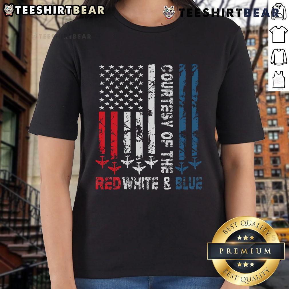 Vintage America US flag ladies tee featuring a patriotic red, white, and blue design for stylish summer wear.