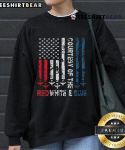 Vintage America US flag sweatshirt featuring a red, white, and blue design, perfect for patriotic fashion lovers.