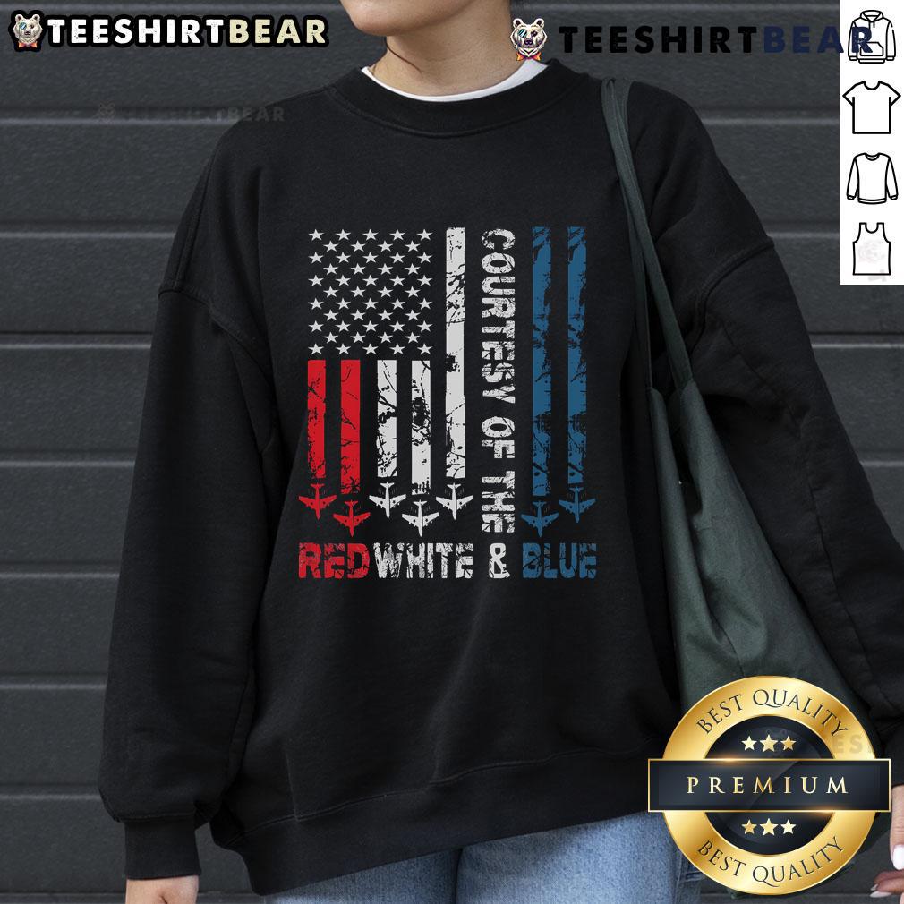 Vintage America US flag sweatshirt featuring a red, white, and blue design, perfect for patriotic fashion lovers.