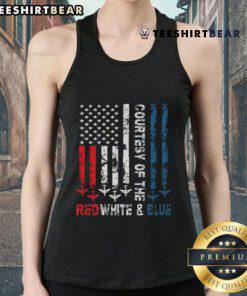 Vintage America US Flag tank top featuring red, white, and blue design for patriotic style and summer wear.