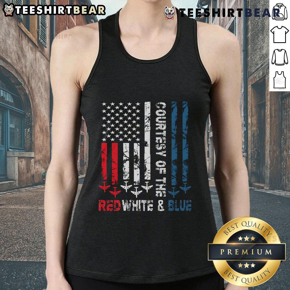 Vintage America US Flag tank top featuring red, white, and blue design for patriotic style and summer wear.