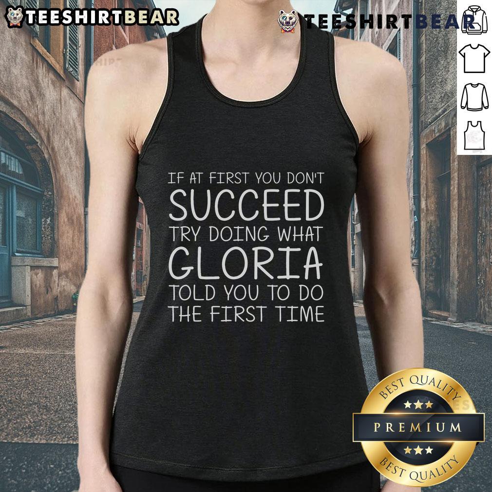 Custom Gloria tank top for women, perfect birthday gift for girls, moms, and wives. Unique personalized apparel.