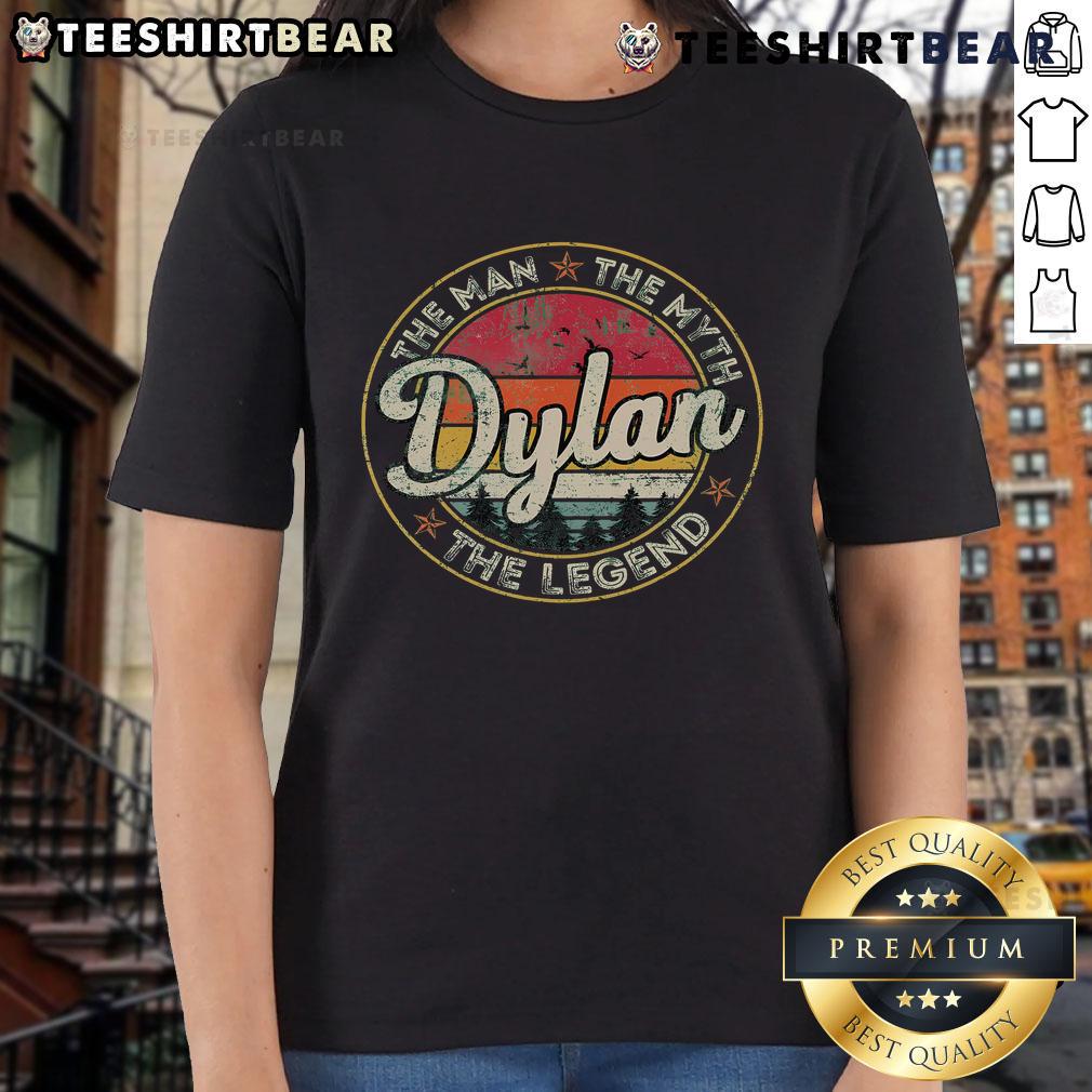 Personalized Ladies Tee featuring 'Top Dylan The Man The Myth The Legend' design for stylish fans of Dylan.