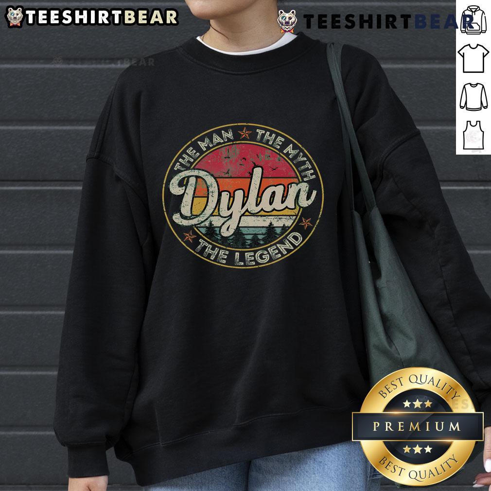 Personalized 'Top Dylan The Man The Myth The Legend' sweatshirt featuring a stylish design for unique gifting.