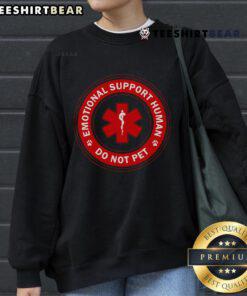 Top Emotional Support Husband Do Not Pet Premium Sweatshirt in cozy fabric, perfect for comfort and style.
