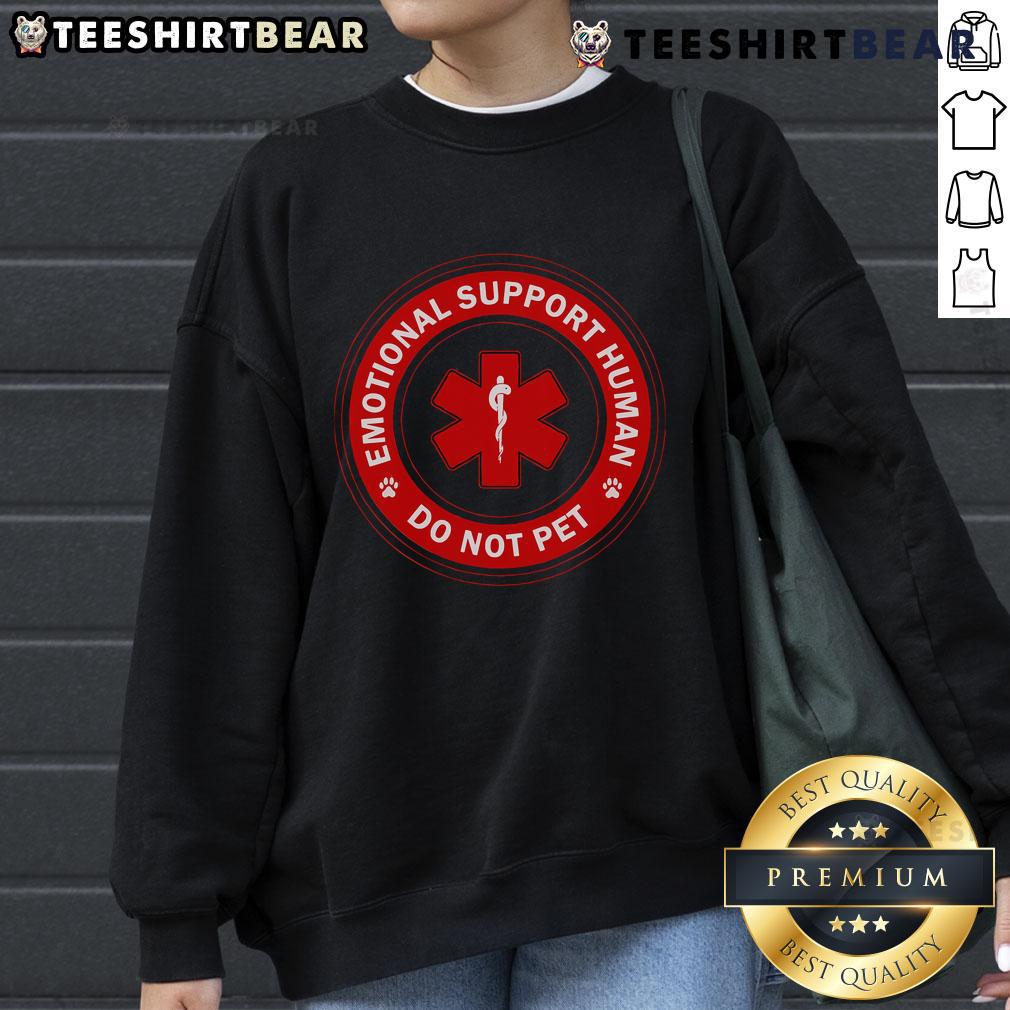 Top Emotional Support Husband Do Not Pet Premium Sweatshirt in cozy fabric, perfect for comfort and style.