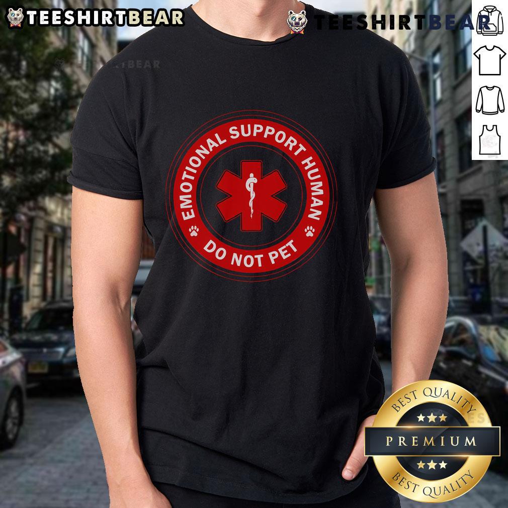 Top Emotional Support Husband Do Not Pet Premium T-Shirt featuring a humorous design for supportive partners.