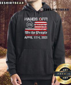 USA Flag Hoodie worn during the Top Hands-Off Protest on Saturday, April 5, showcasing patriotism and activism.