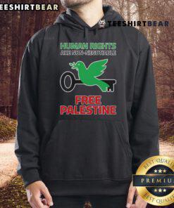 Top Human Rights Are Non-Negotiable Free Palestine Hoodie featuring bold text and a stylish design.