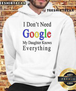 Cozy hoodie featuring 'I Don't Need Google, My Daughter Knows Everything' print, perfect for proud parents and family outings.