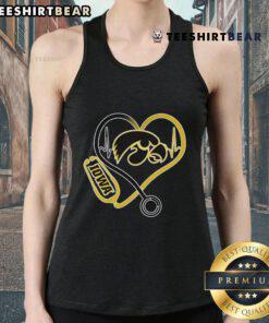 Top Iowa Hawkeyes Caring Hearts Nurses Tank Top featuring vibrant team colors and a heartwarming design for fans.