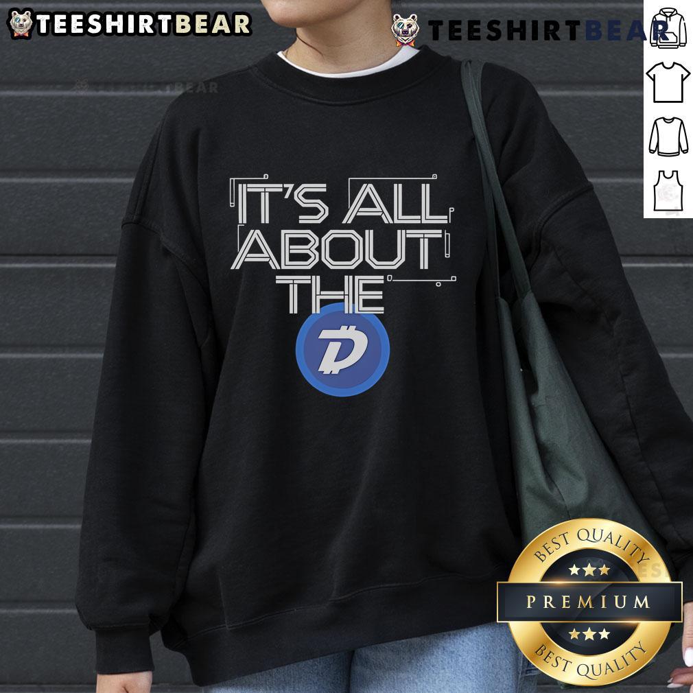Alt Text: Stylish D-Digibyte logo sweatshirt featuring a modern design, perfect for crypto enthusiasts and casual wear.
