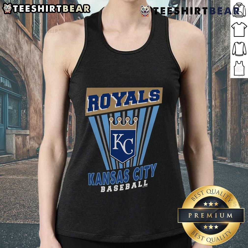 Stylish Top Kansas City Royals baseball starter tank top in royal blue, perfect for fans and summer wear.