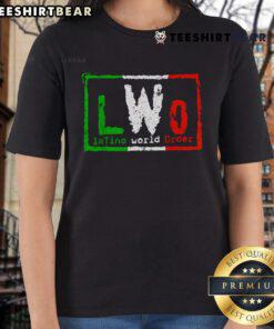 Top Latino World Order Italy ladies tee showcasing vibrant design and comfortable fit for stylish fans.