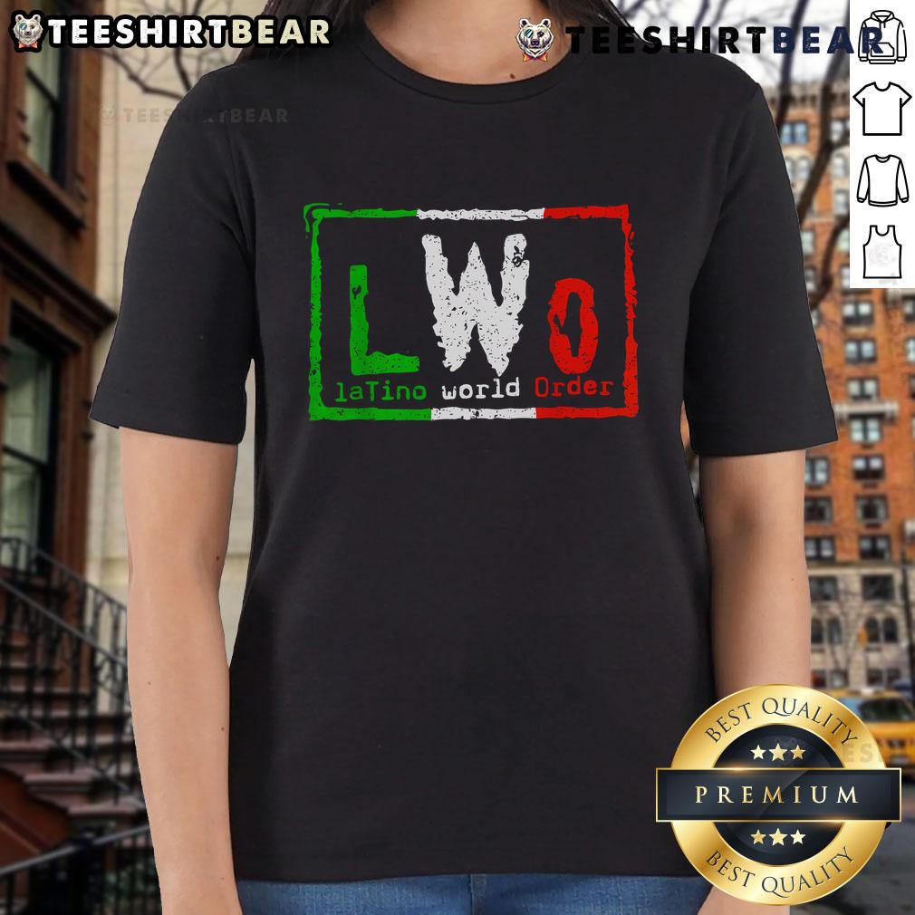 Top Latino World Order Italy ladies tee showcasing vibrant design and comfortable fit for stylish fans.